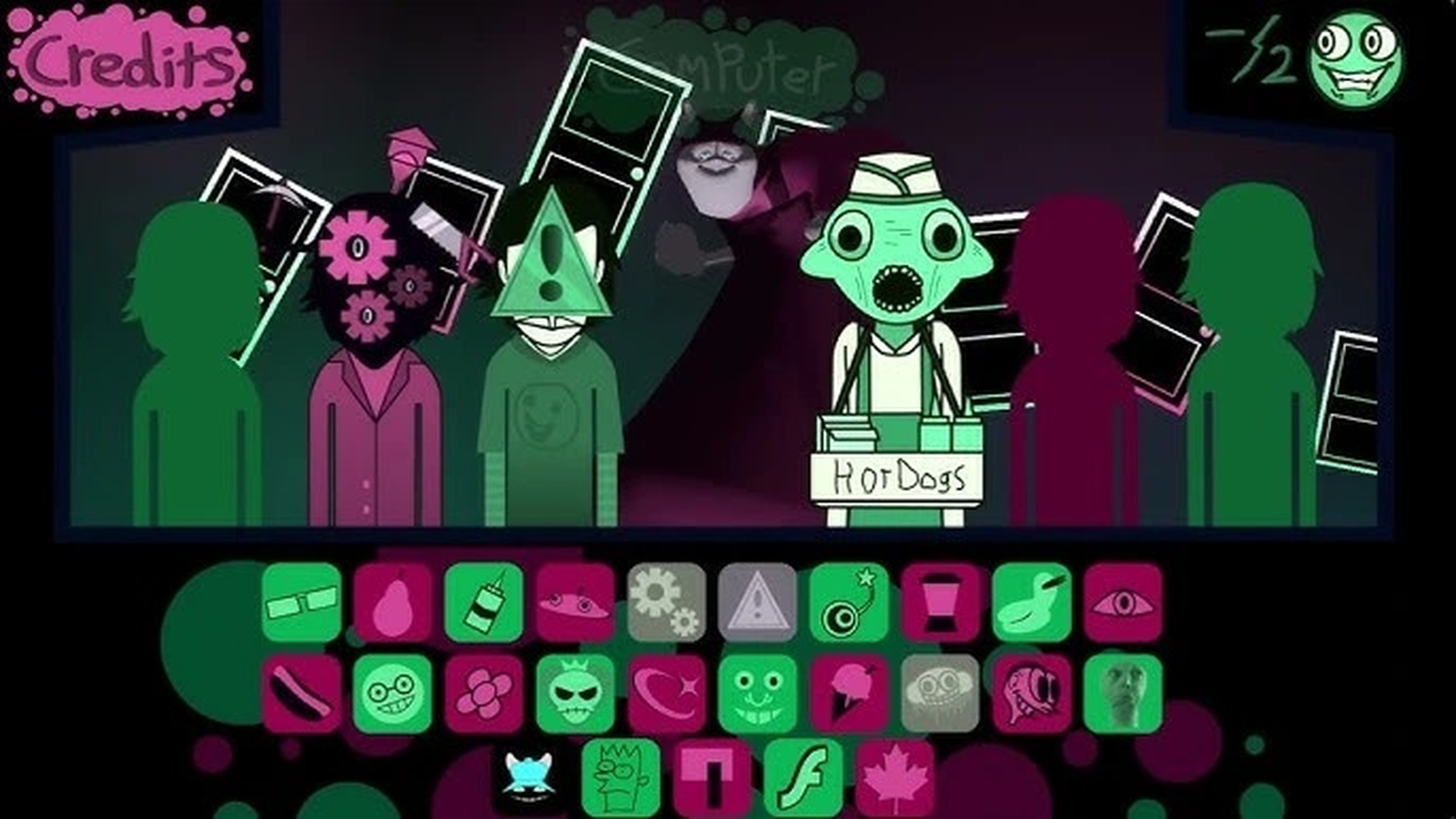 Character lineup in Colorbox Mustard